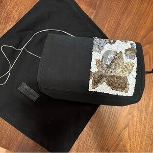 Dries Van Noten Black Sequin Crossbody Evening Bag